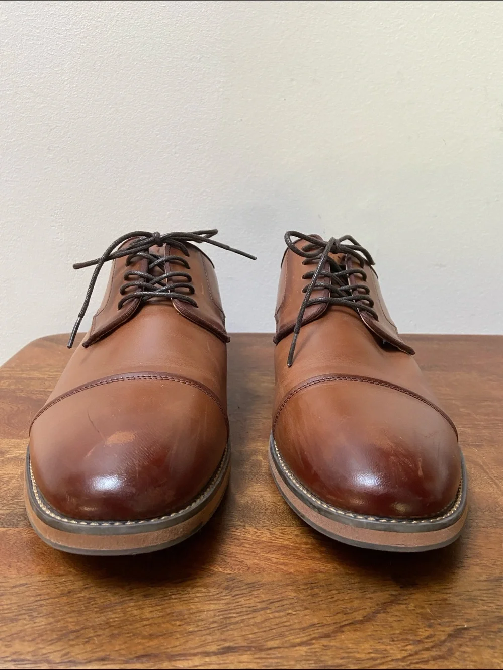 Florsheim Men's Cap Toe Oxfords in Cognac Brown